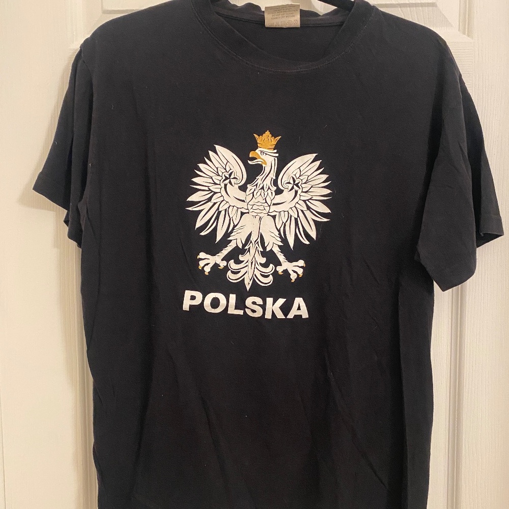 Vintage Koszulka Polska Polish Poland Football World Cup Pyramid T-shirt-Size L